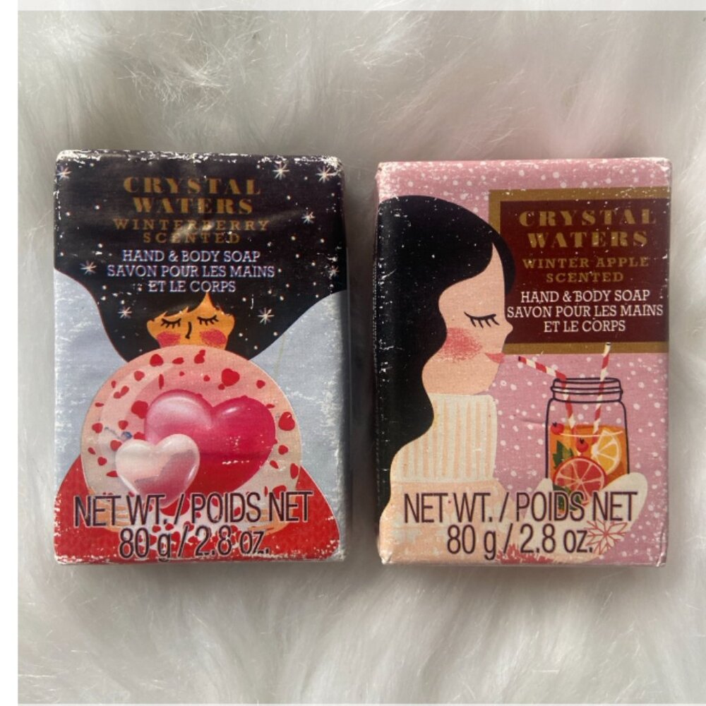 Crystal Waters Winter Berry &‎ Apple Hand And Body Soap 80g x2